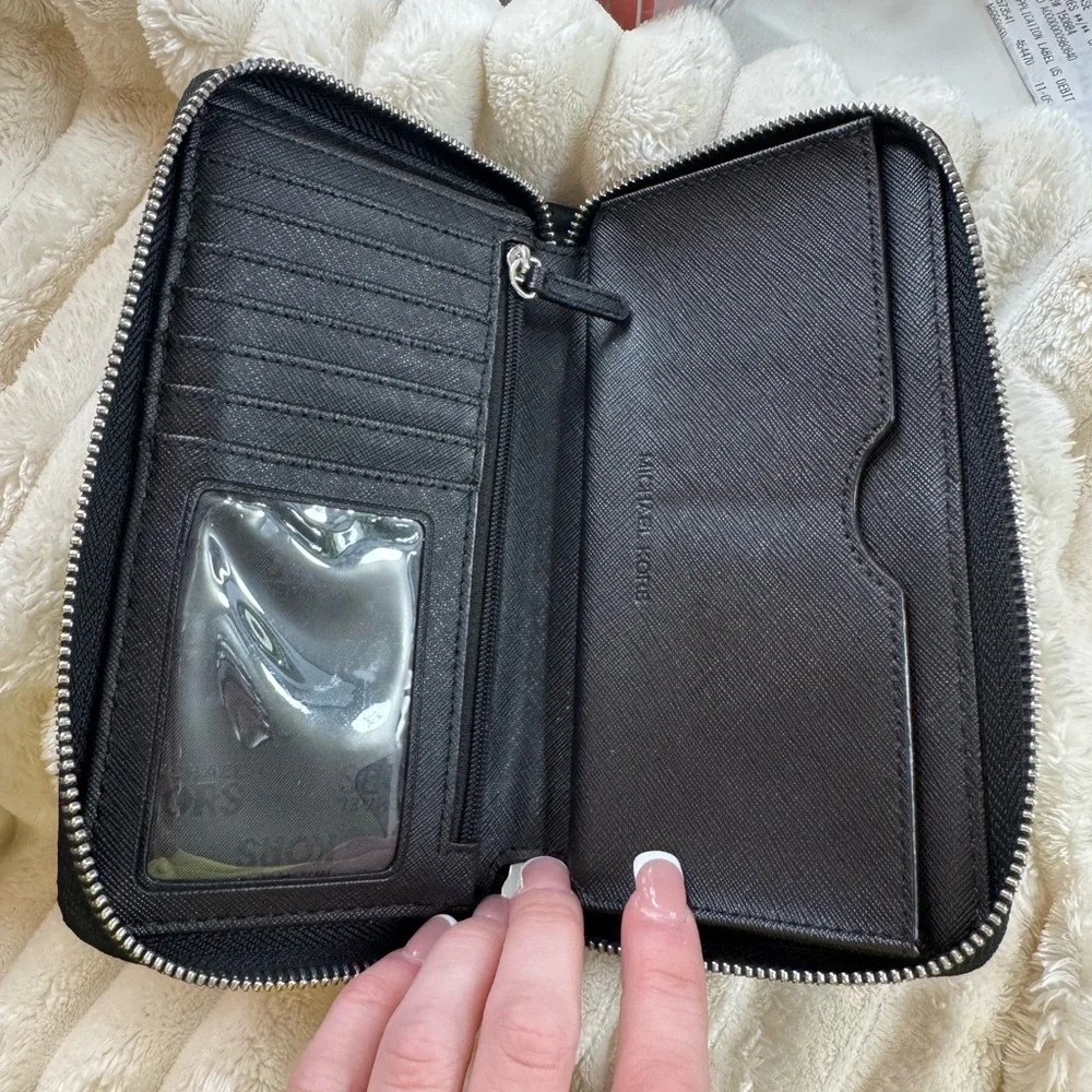 Michael Kors Black Textured Clutch - Picture 3 of 4